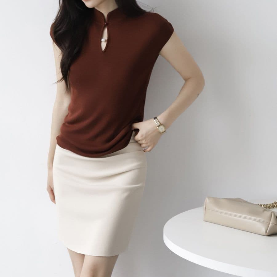 タイトスカート 美脚効果抜群シンプルタイトミニスカート