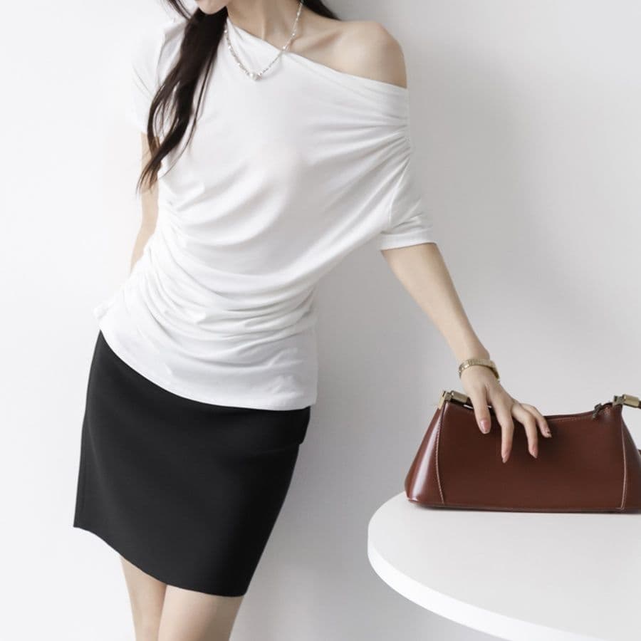 タイトスカート 美脚効果抜群シンプルタイトミニスカート