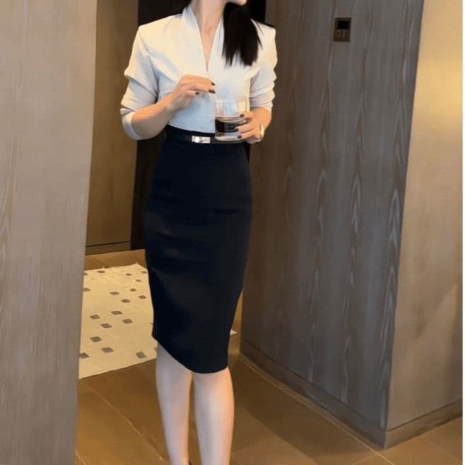 タイトスカート 大人の女性のための上品な無地タイトスカート