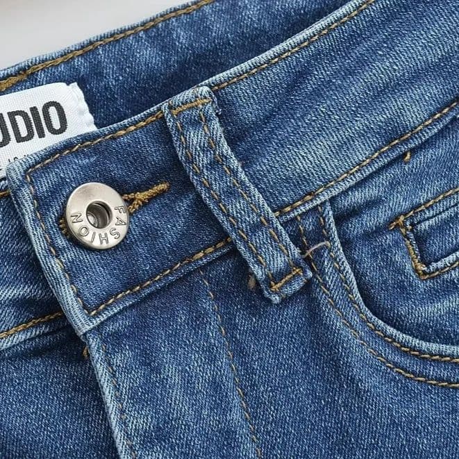 タイトスカート 裾切りっぱなしデニムタイトミニスカート