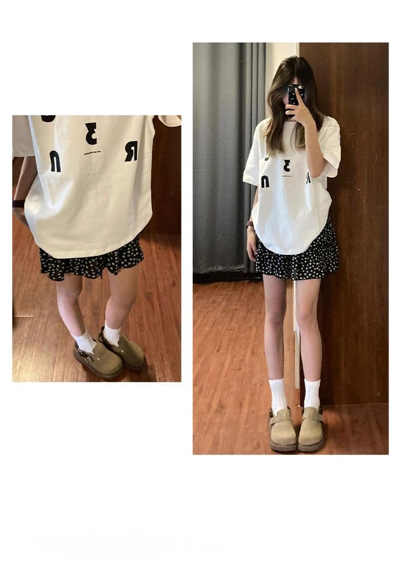 タイトスカート 花柄プリントタイトスカートミニ丈