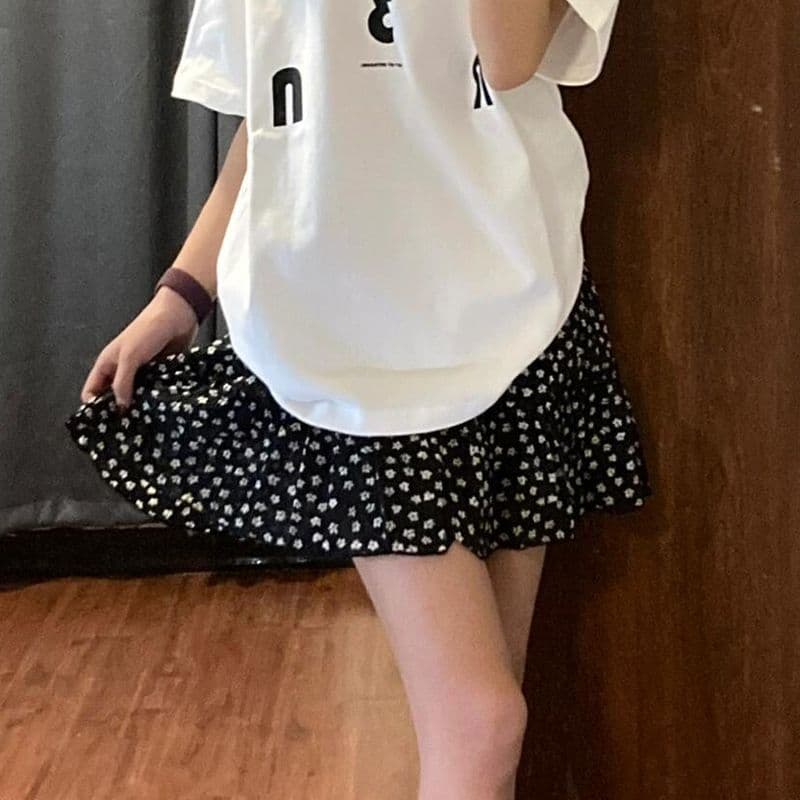 タイトスカート 花柄プリントタイトスカートミニ丈