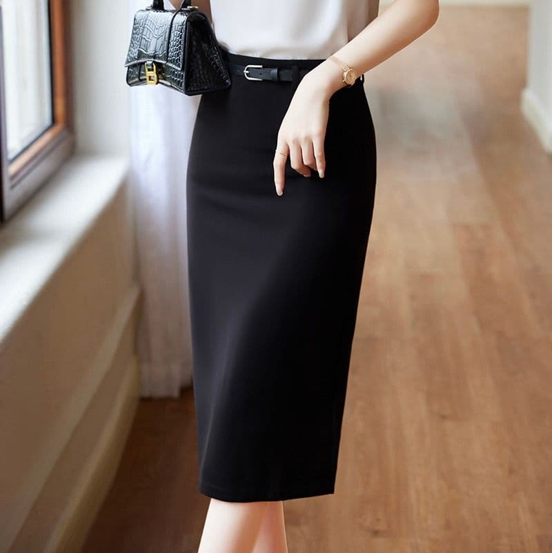 タイトスカート 上品シンプル大人のオフィススタイルスカート