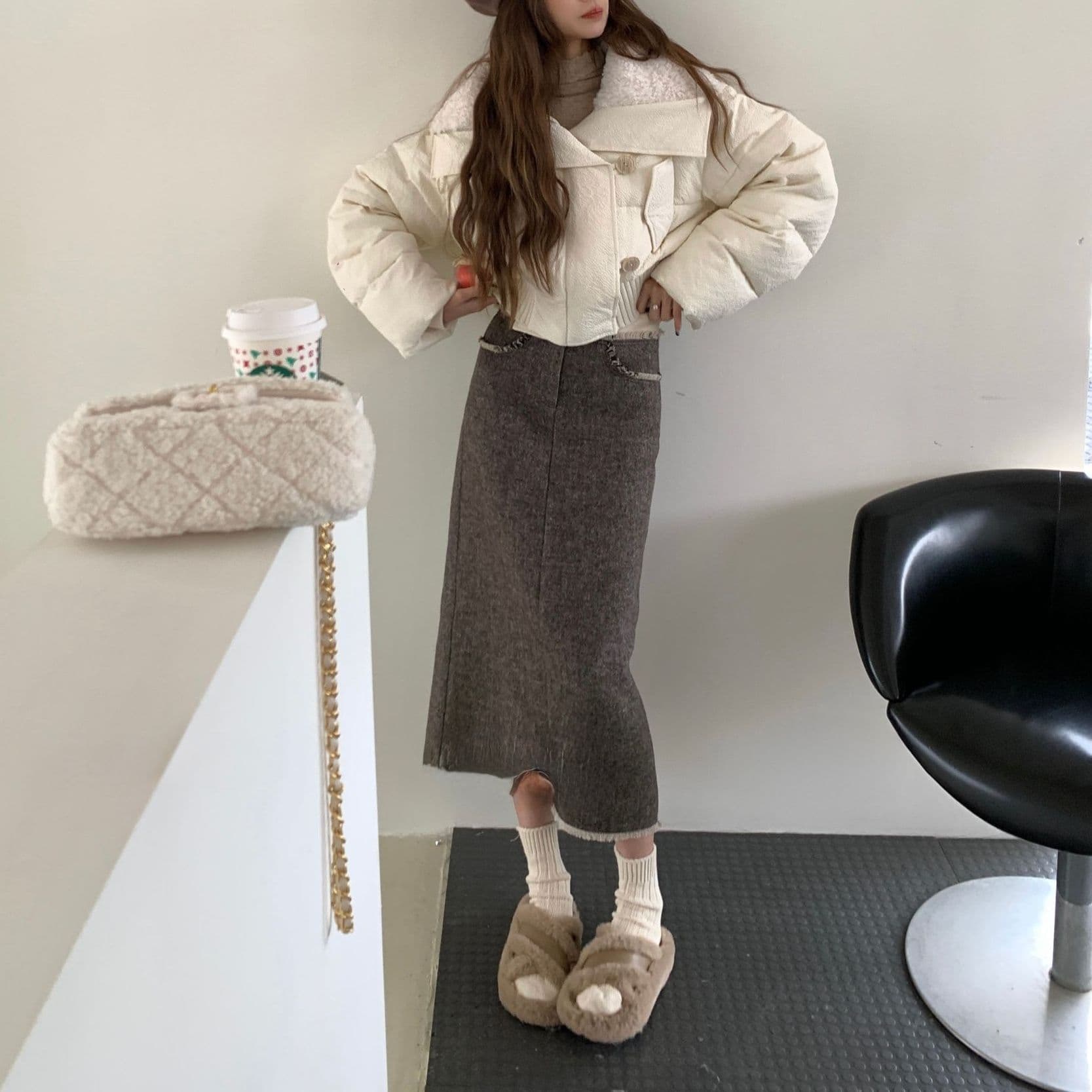 タイトスカート 上品な切り替えデザインロングタイトスカート