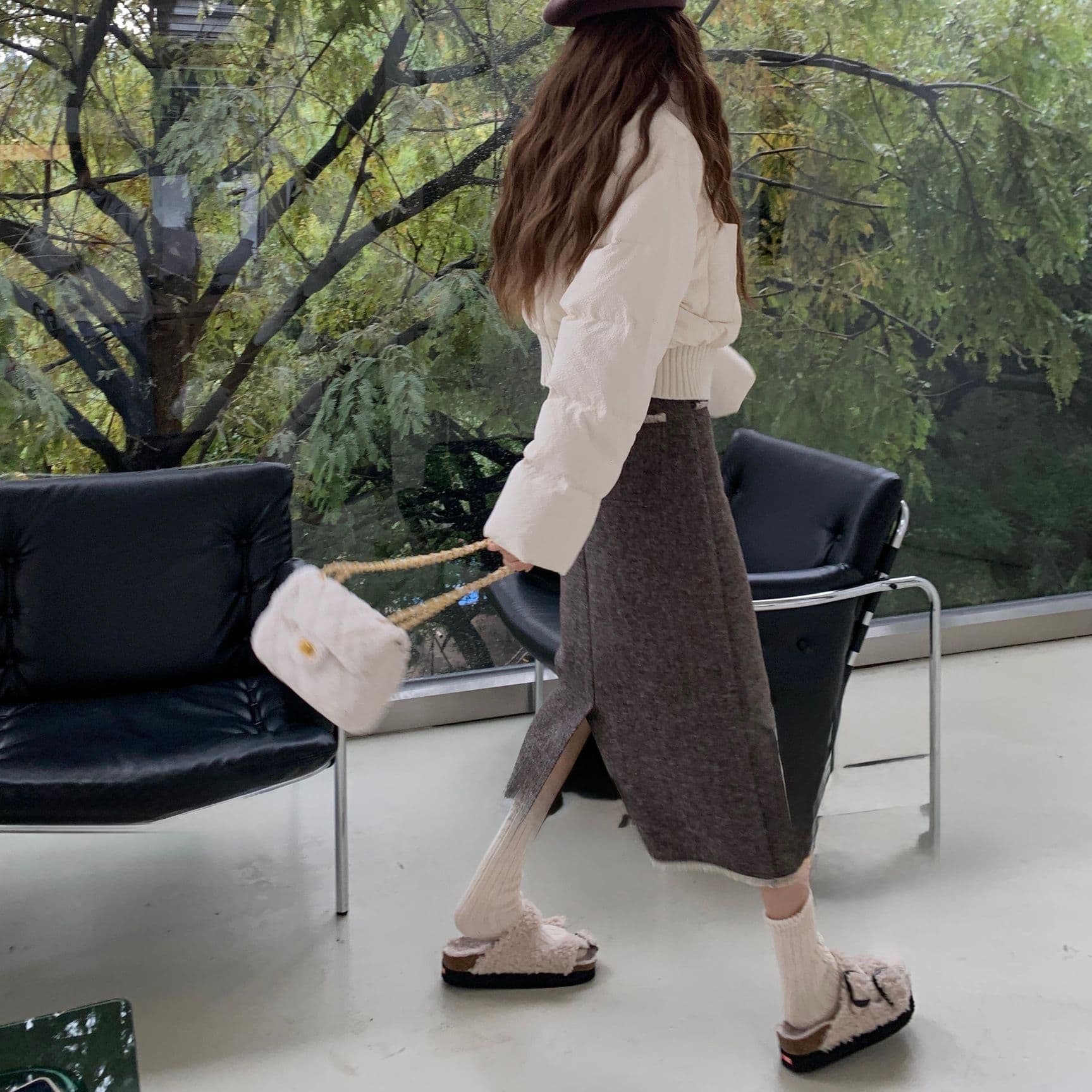 タイトスカート 上品な切り替えデザインロングタイトスカート