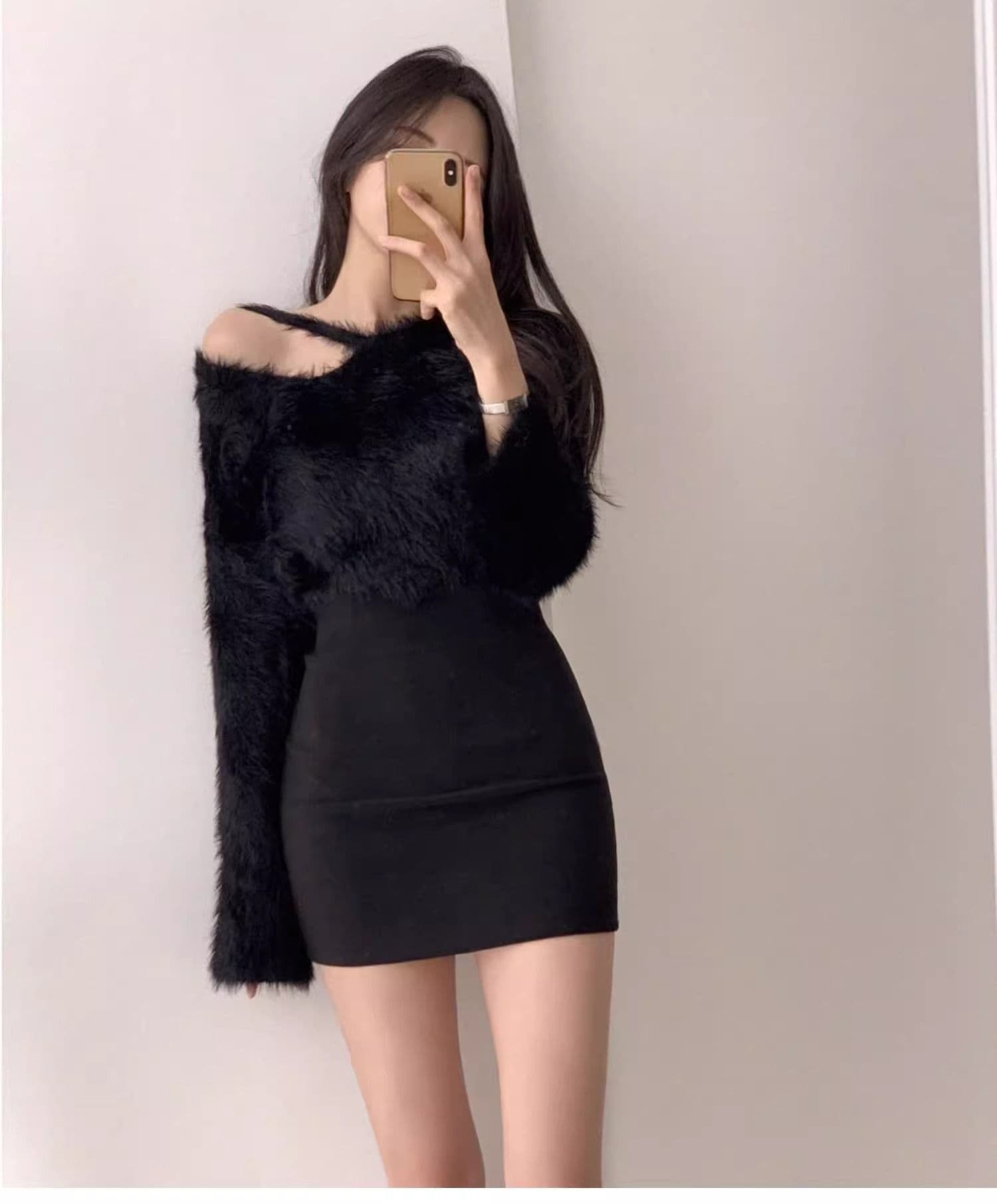 タイトスカート 美脚効果抜群ハイウエストタイトミニスカート