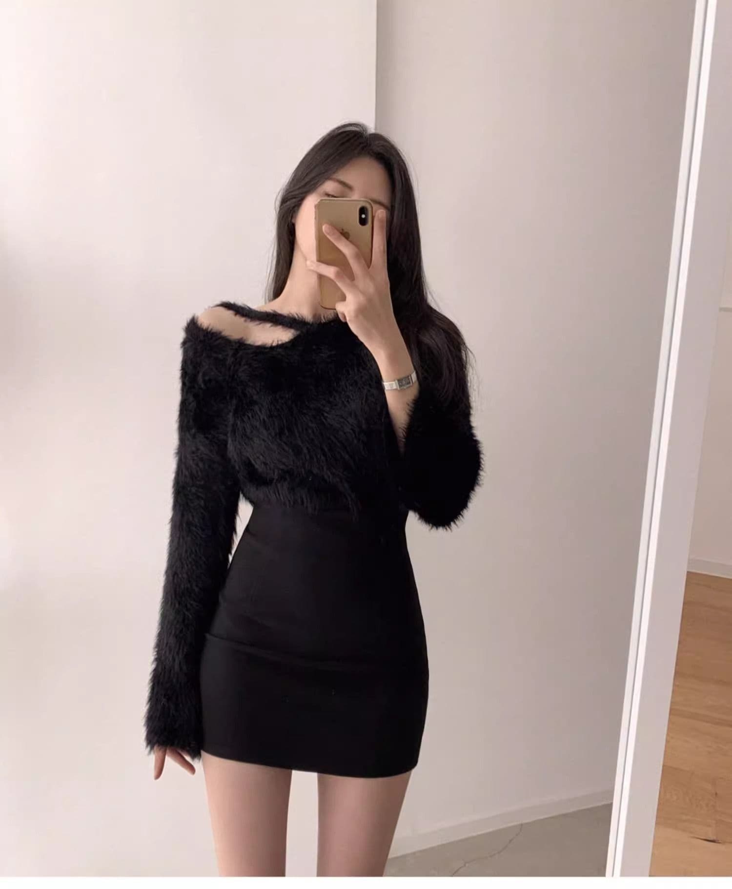 タイトスカート 美脚効果抜群ハイウエストタイトミニスカート