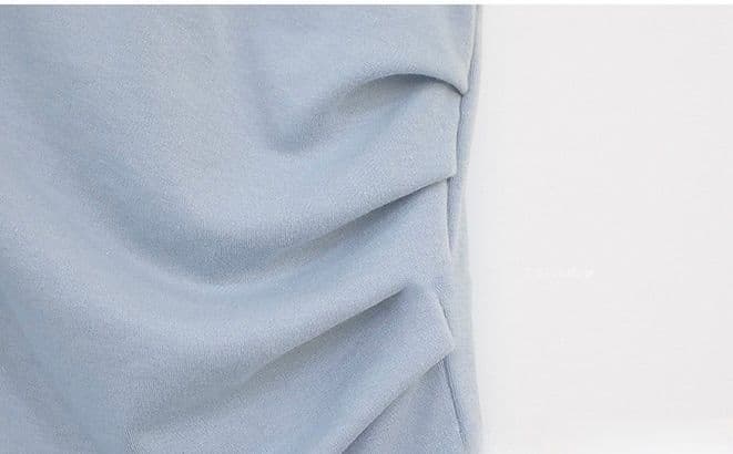 タイトスカート 横段ギャザー入りハイウエストタイトスカート