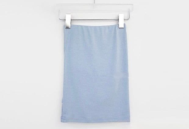 タイトスカート 横段ギャザー入りハイウエストタイトスカート