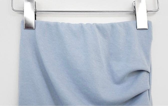 タイトスカート 横段ギャザー入りハイウエストタイトスカート