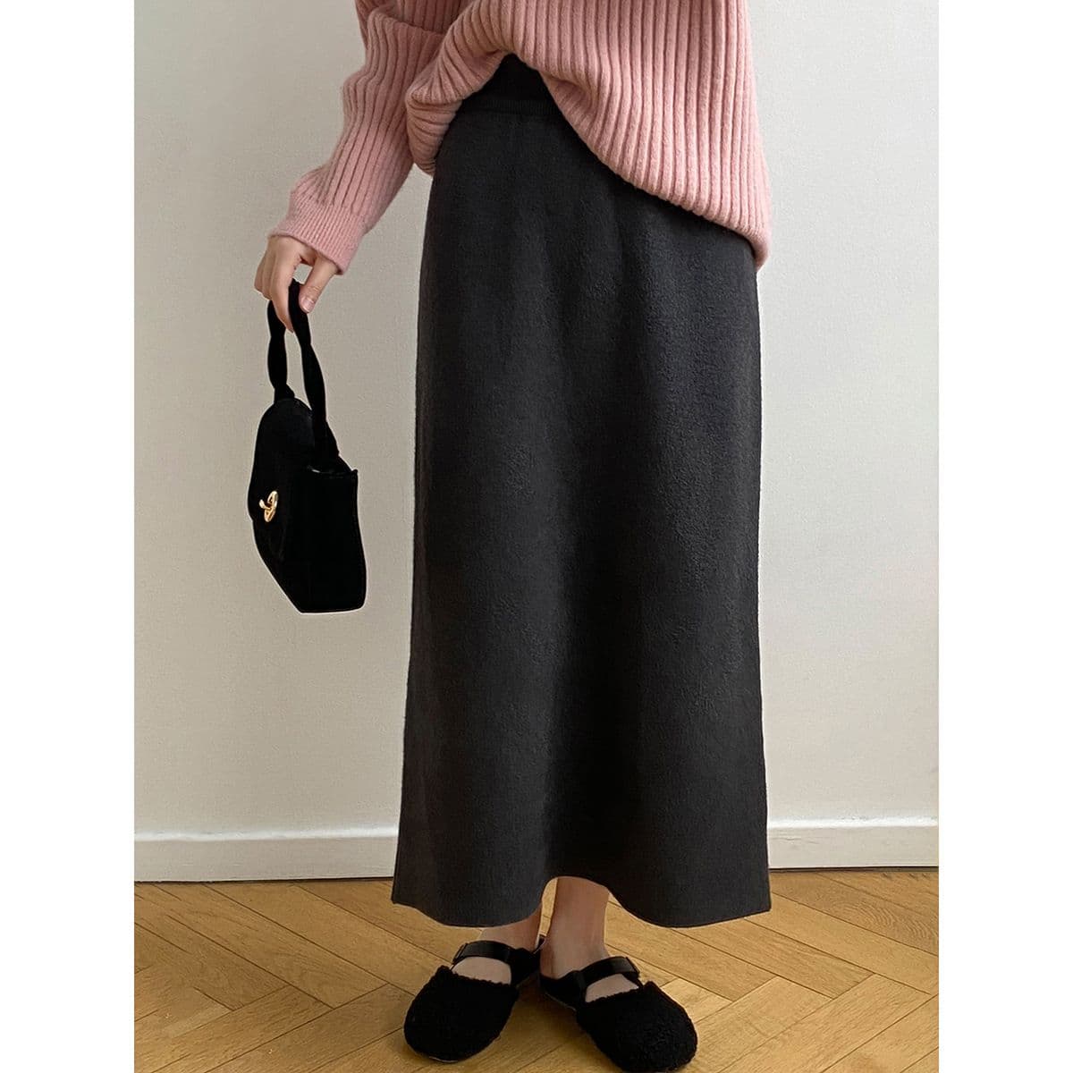 タイトスカート 上品素材の大人タイトロングスカート