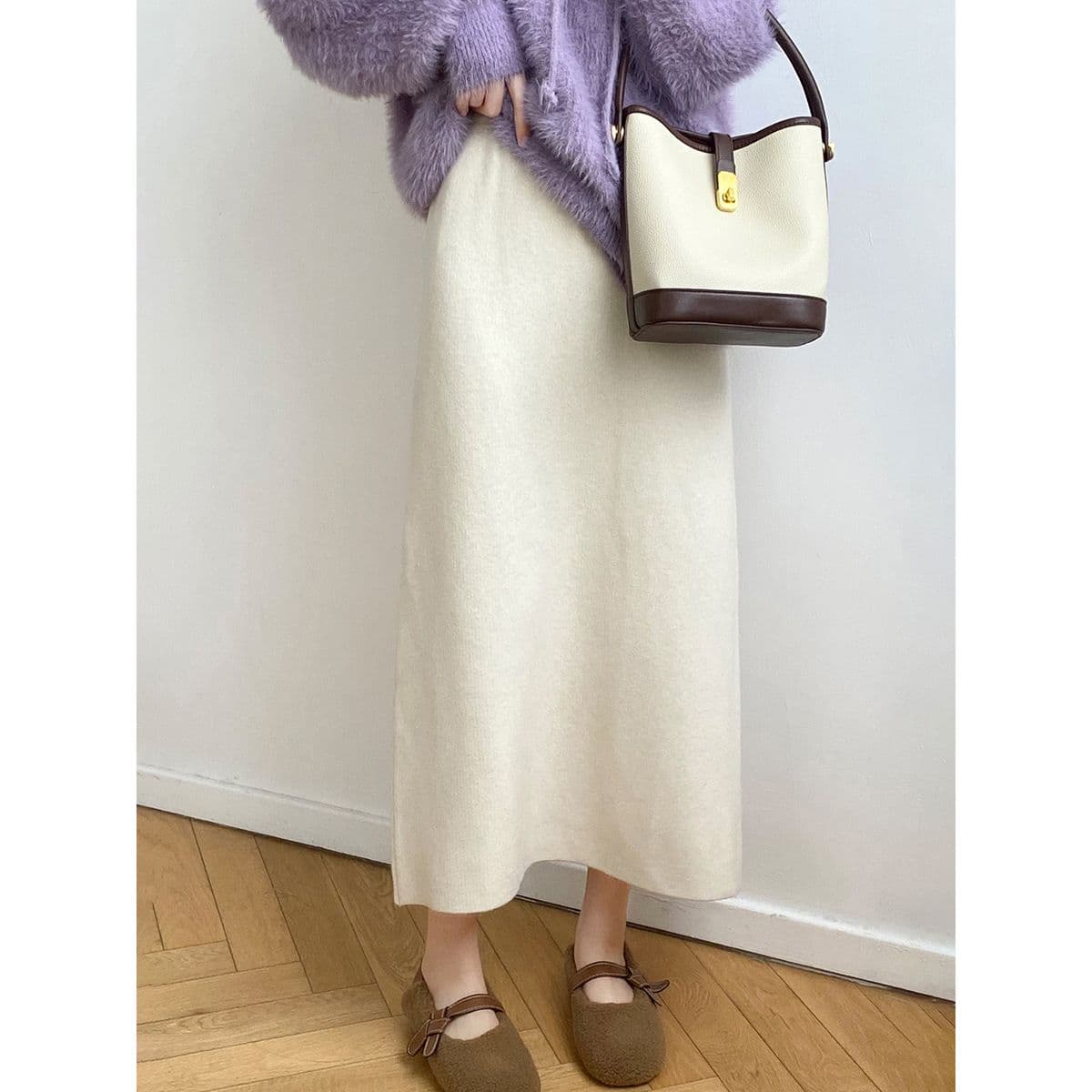 タイトスカート 上品素材の大人タイトロングスカート