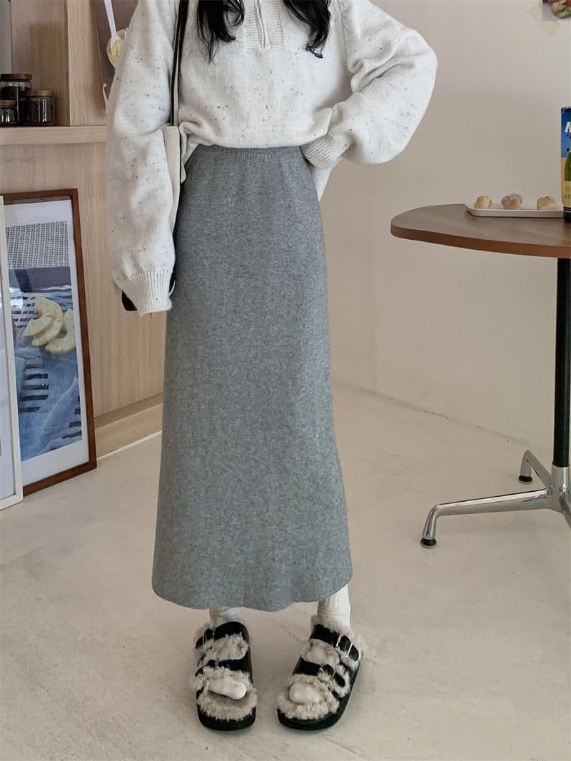 タイトスカート 上品な美脚ラインロング丈タイトスカート