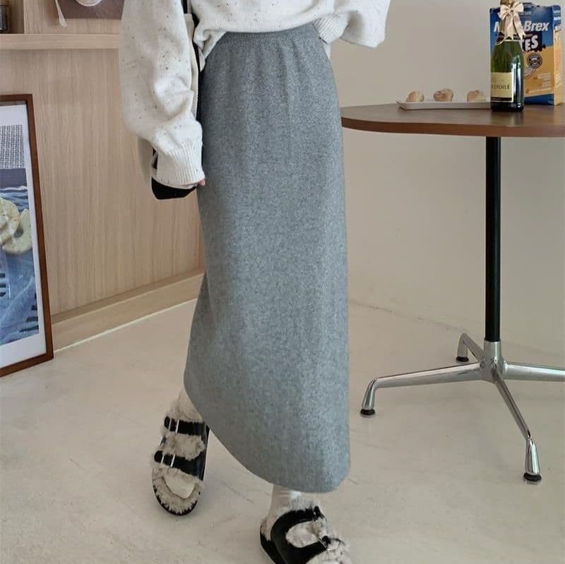 タイトスカート 上品な美脚ラインロング丈タイトスカート