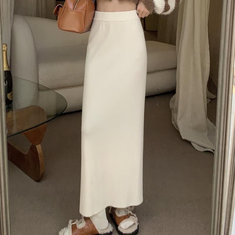 タイトスカート 上品な美脚ラインロング丈タイトスカート