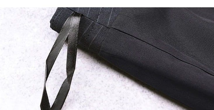 タイトスカート 縦縞柄きちんと見えオフィスミニタイトスカート