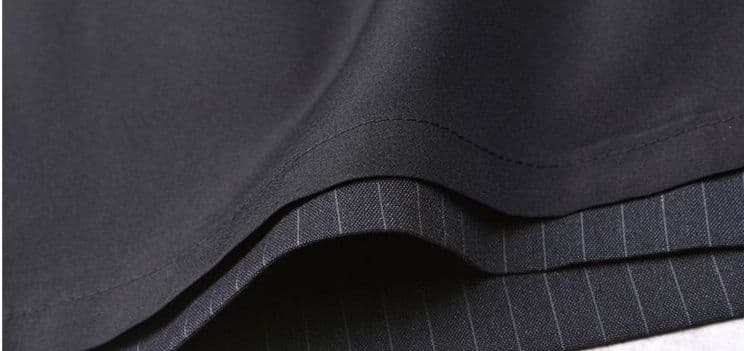 タイトスカート 縦縞柄きちんと見えオフィスミニタイトスカート