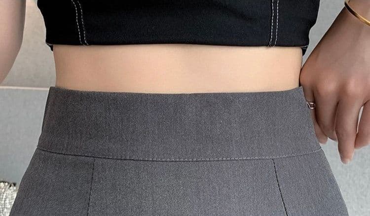 タイトスカート ハイウエストシンプルタイトミニスカート