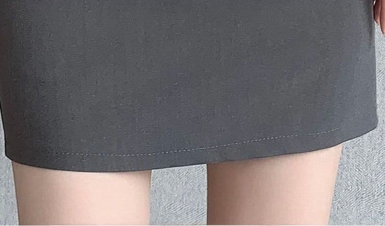 タイトスカート ハイウエストシンプルタイトミニスカート