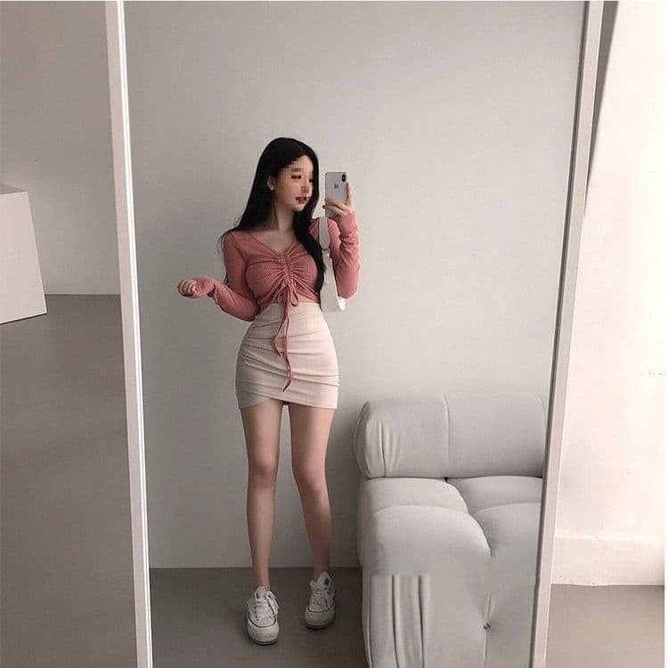 タイトスカート 横段ギャザー入りハイウエストタイトスカート