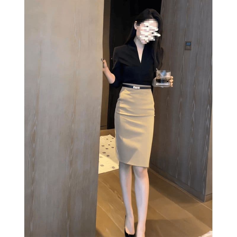 タイトスカート 大人の女性のための上品な無地タイトスカート