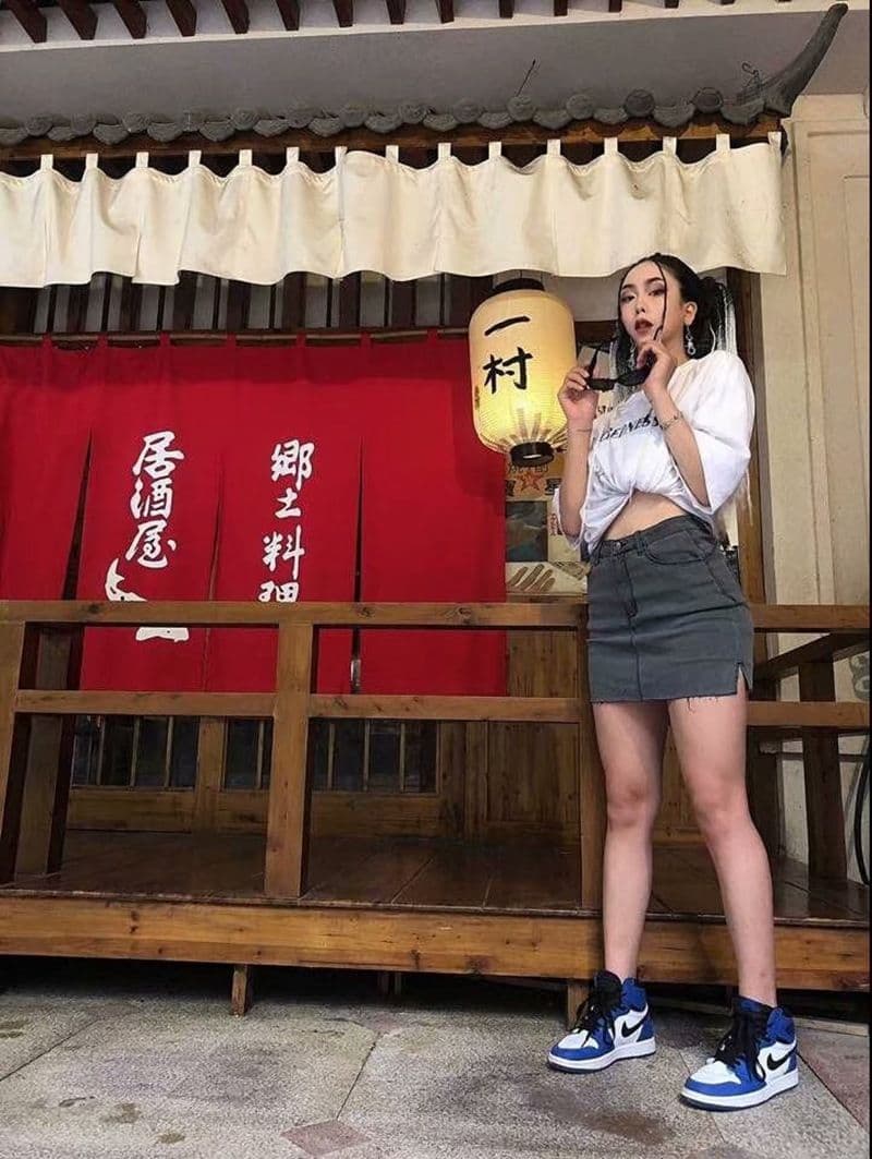 タイトスカート デニムフリンジ裾タイトミニスカート