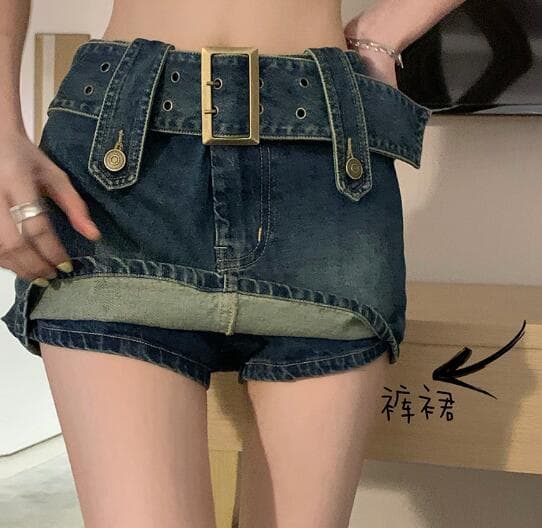 春の新生活レディースデニムハイウエストミニタイトスカート