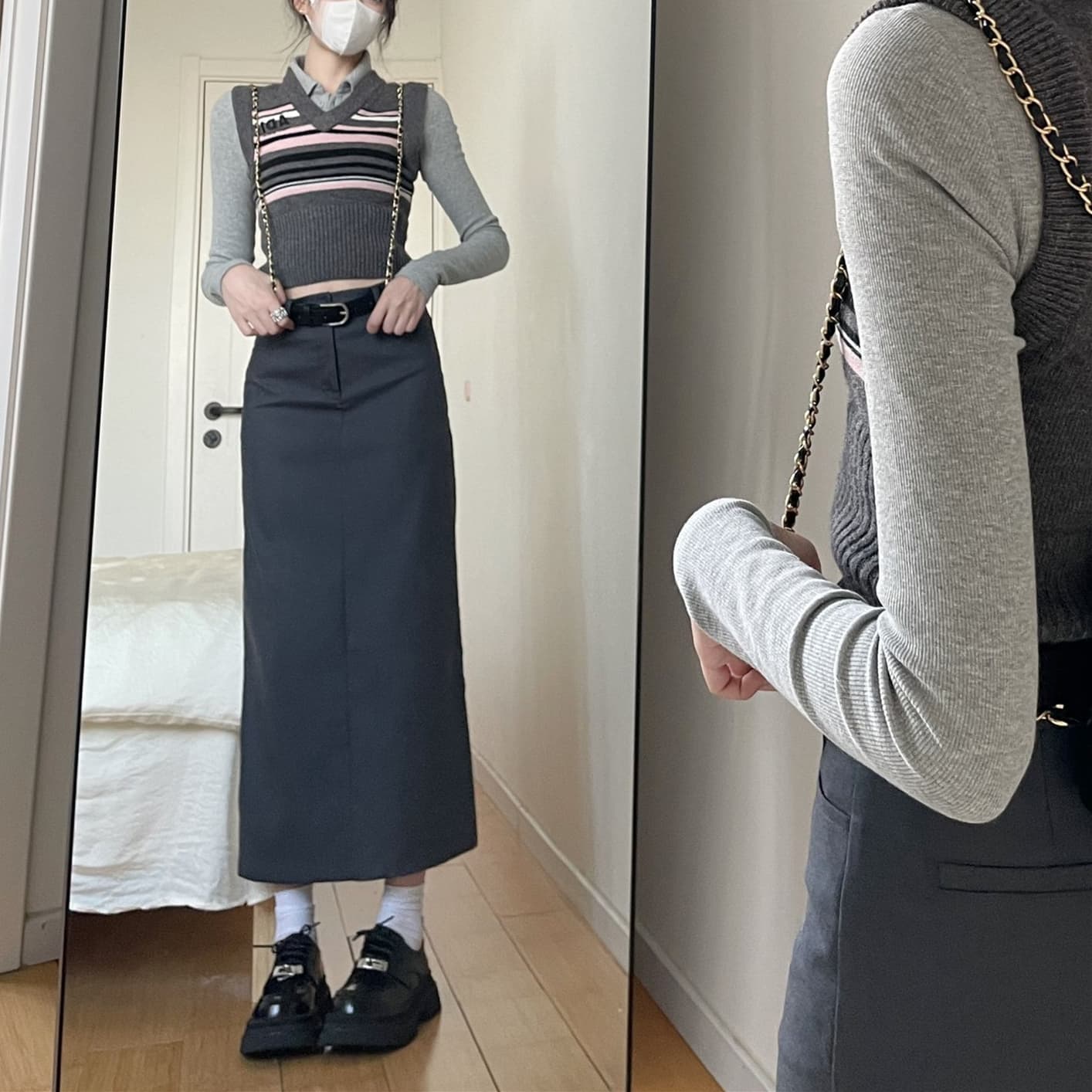 タイトスカート ハイウエストタイトロングスカート