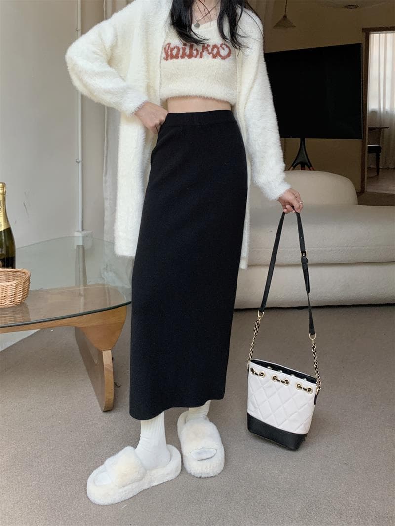 タイトスカート 上品な美脚ラインロング丈タイトスカート