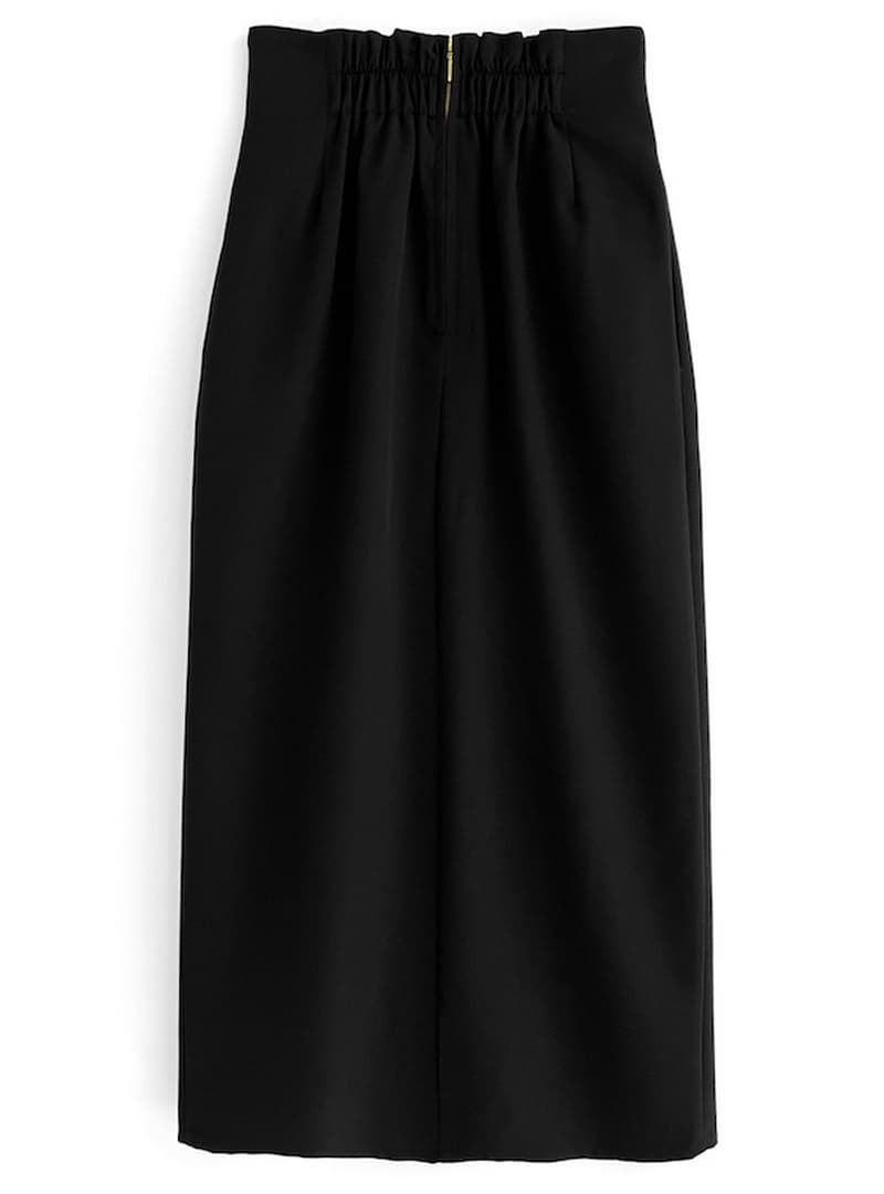 タイトスカート フロントスリット入りハイウエストタイトロングスカート