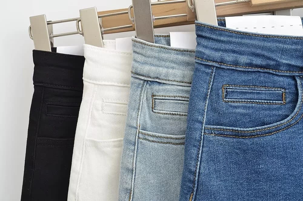 タイトスカート 裾切りっぱなしデニムタイトミニスカート