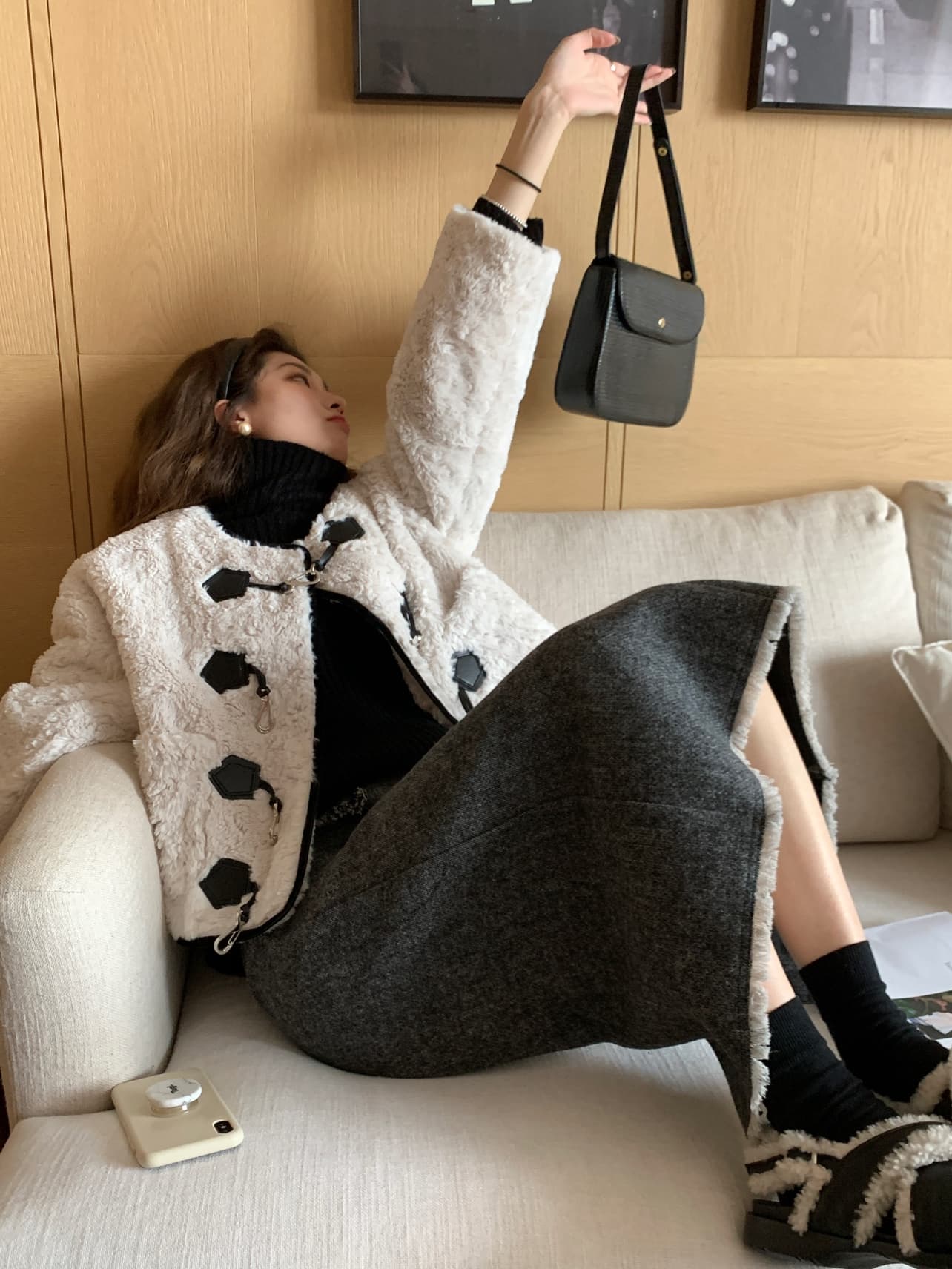 タイトスカート 上品な切り替えデザインロングタイトスカート