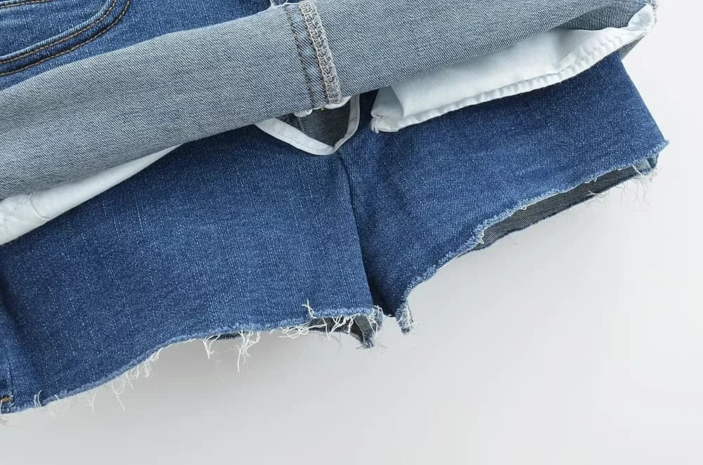 タイトスカート 裾切りっぱなしデニムタイトミニスカート