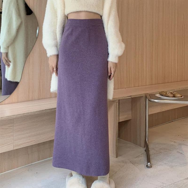 タイトスカート 上品な美脚ラインロング丈タイトスカート