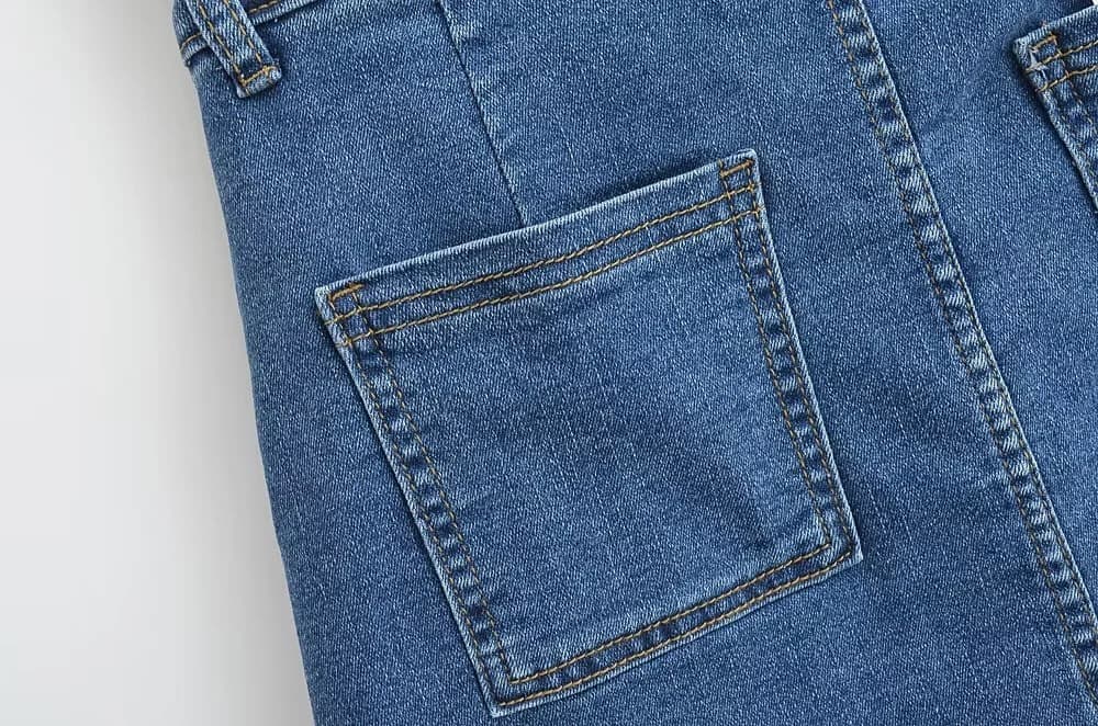 タイトスカート 裾切りっぱなしデニムタイトミニスカート