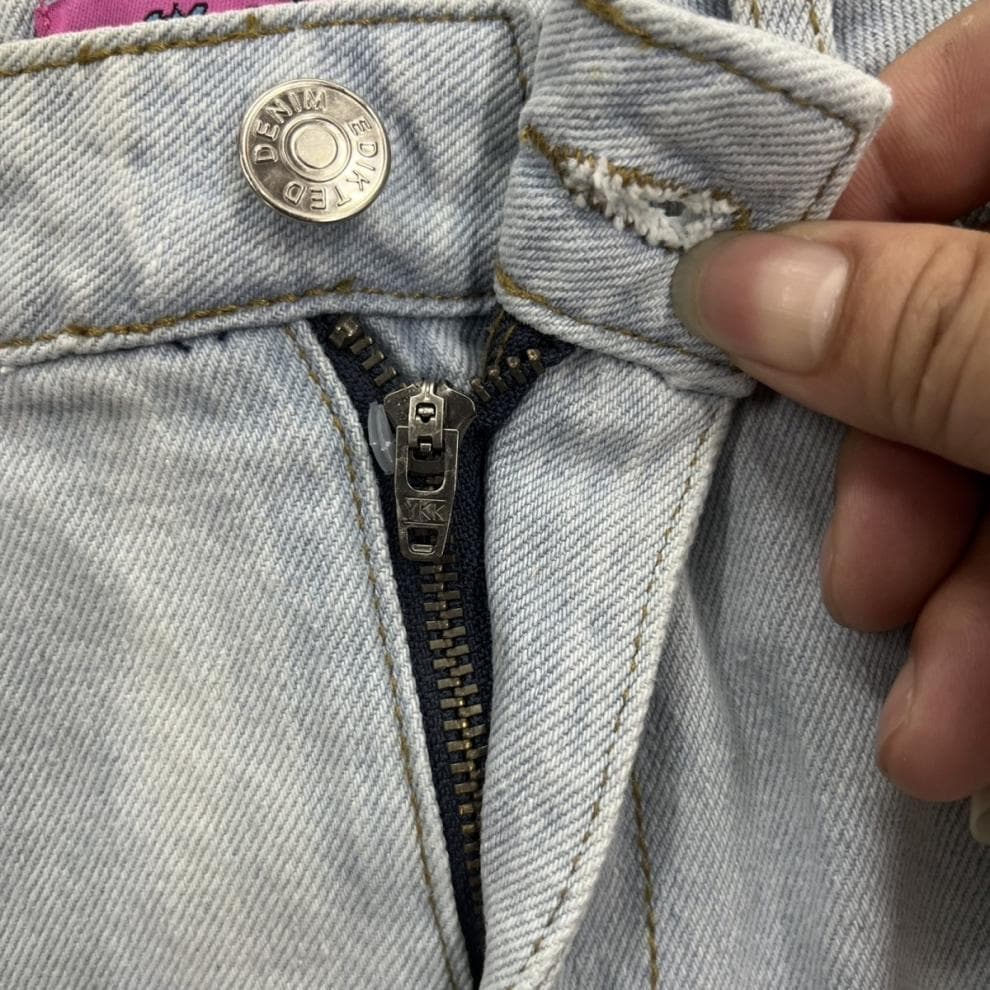 タイトスカート 切りっぱなしフリンジデニムタイトミニスカート