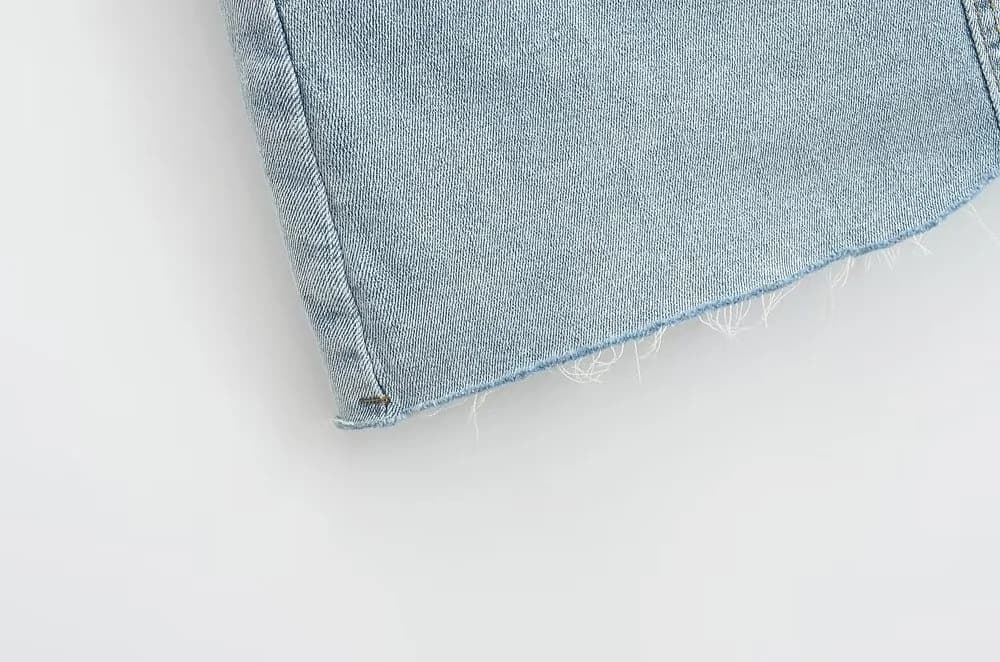 タイトスカート 裾切りっぱなしデニムタイトミニスカート