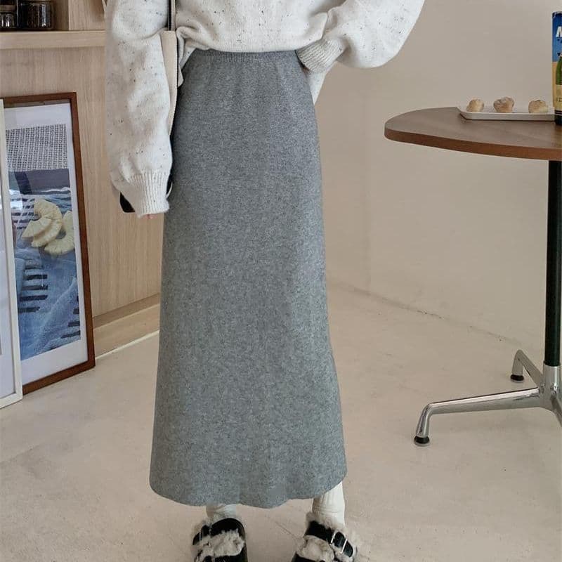 タイトスカート 上品な美脚ラインロング丈タイトスカート