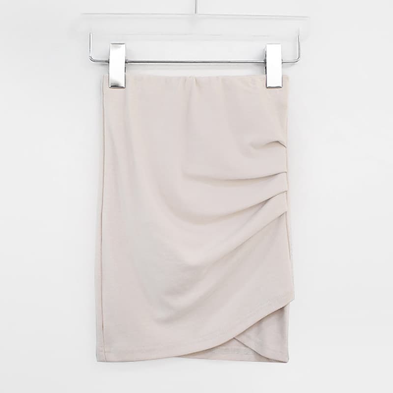 タイトスカート 横段ギャザー入りハイウエストタイトスカート