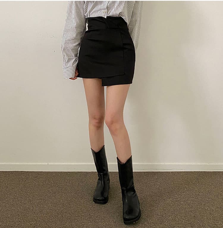 ハイウエスト ミニ タイトスカート 通勤 痩せ見え リボンベルト付き