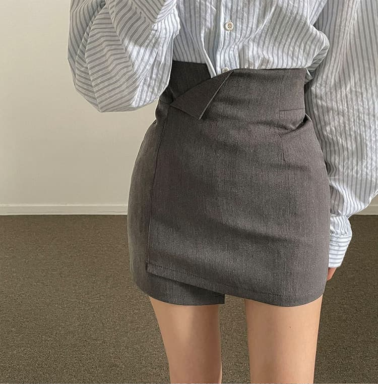 ハイウエスト ミニ タイトスカート 通勤 痩せ見え リボンベルト付き