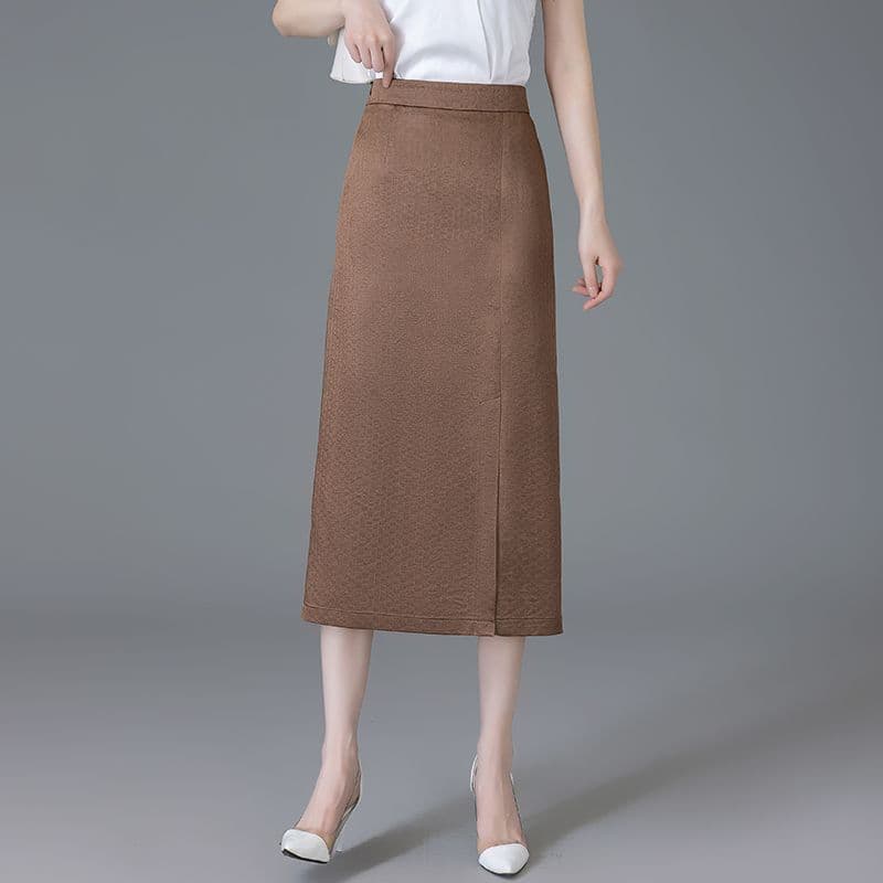 タイトスカート 上品な前スリット入りタイトスカート