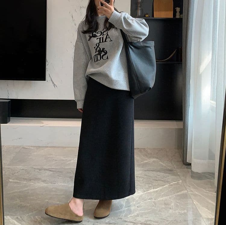 タイトスカート 大人上品な体型カバー美脚タイトスカート