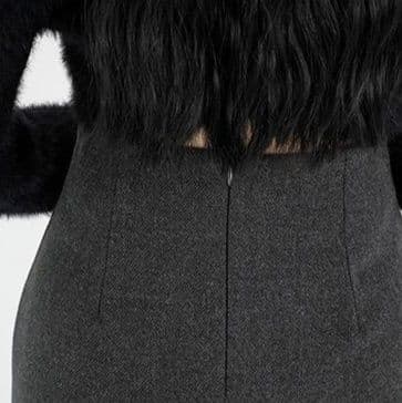 タイトスカート 上品な大人女性のウール混紡ロングタイトスカート