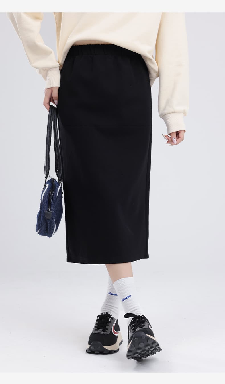 タイトスカート バックスリット入り美脚ロングタイトスカート