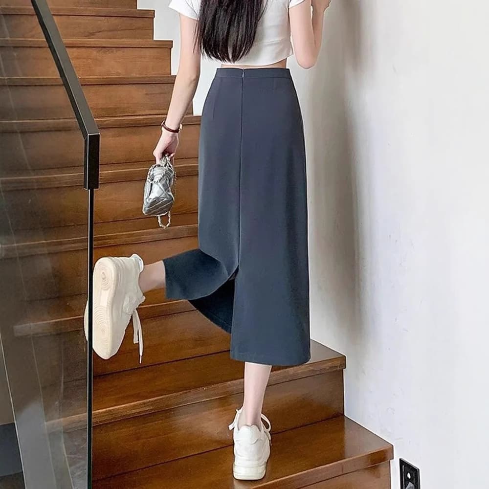 タイトスカート シンプル上品ハイウエストタイトスカート