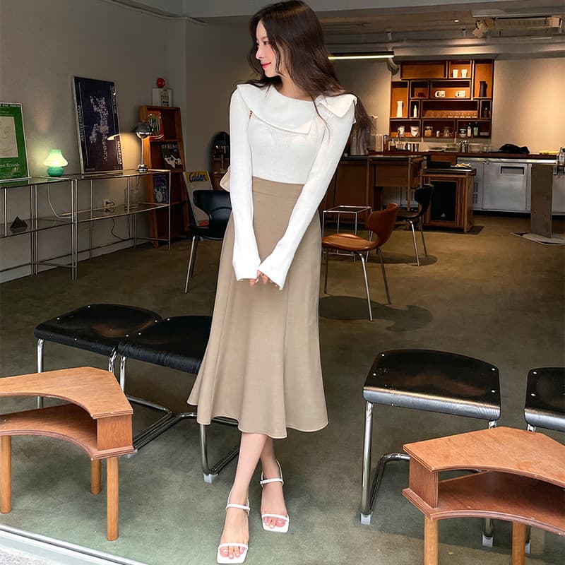 タイトスカート 上品なハイウエストマーメイドタイトスカート